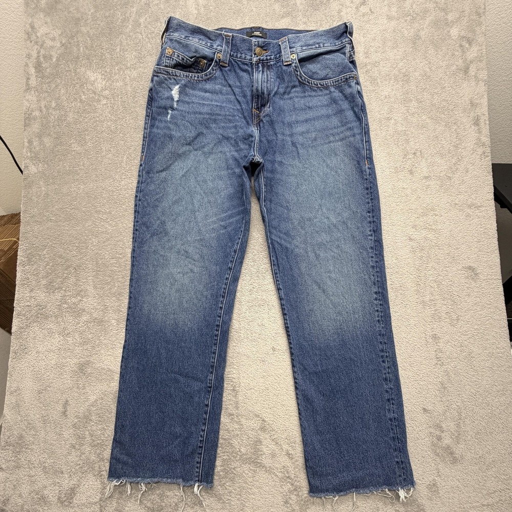True Religion Bobby Relax Baggy Jeans Mens Measured 38x31 Blue Distressed Bobby